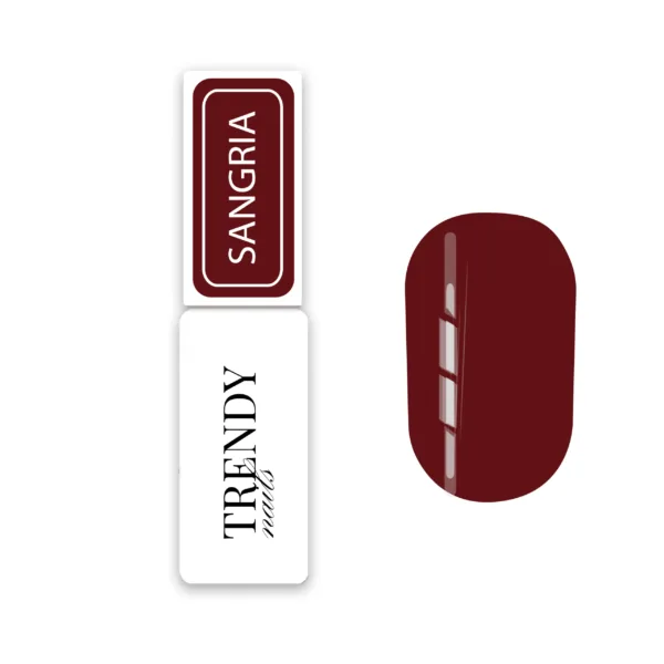 TRENDY - Gel polish 8ml, juicy classic - Sangria - לק ג'ל 8 מל, סנגריה, צבע עסיסי קלאסי