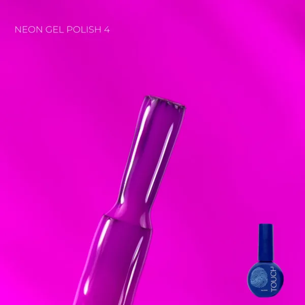 Touch - Neon No, 04, gel polish, 9 ml - לק ג'ל 9 מל ניאון - מס, 04
