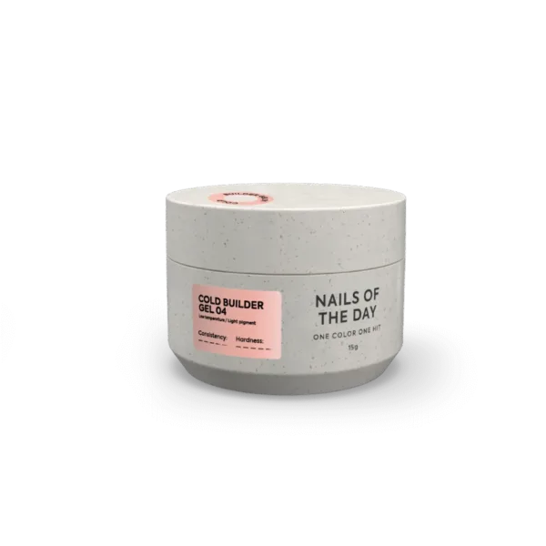 NAILSOFTHEDAY - Сold Builder gel, No, 04 - peach, 15 ml - בילדר ג'ל קר 15 מל צבע אפרסק - מס, 04