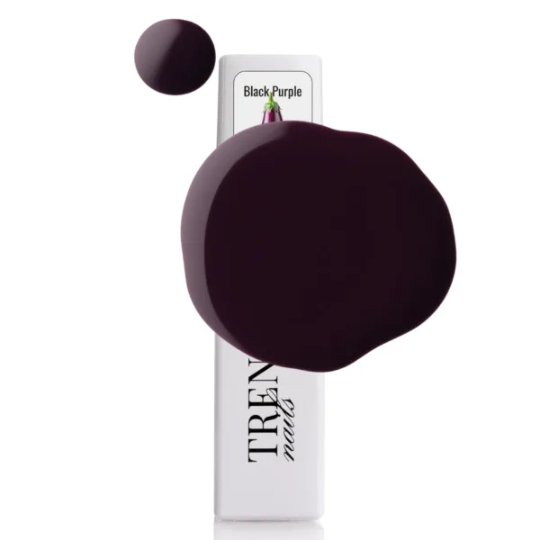 Trendy - gel polish 8ml, Harvest, Black Purple, rich black-violet color - לק ג'ל 8 מל קציר שחור סגול - צבע שחור סגול עשיר