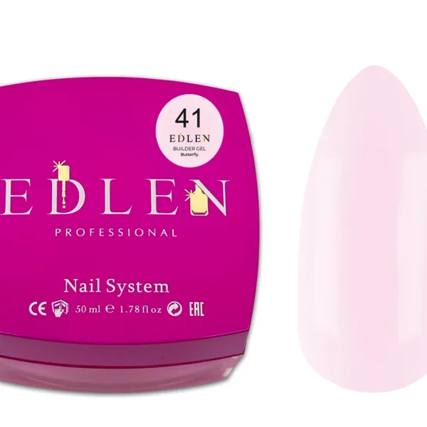 Edlen - Builder Gel 50 ml.- Butterfly, No. 41 - בילדר ג'ל פרפרים 50 מל - מס, 41
