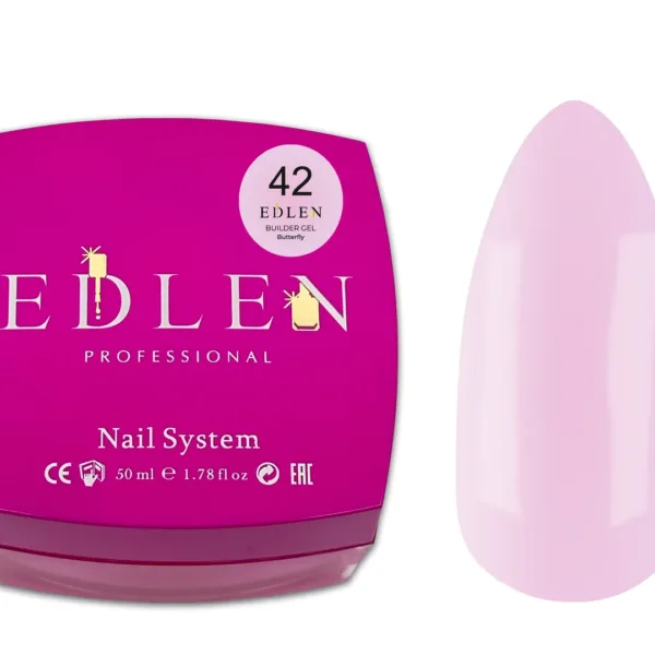 Edlen - Builder Gel 50 ml.- Butterfly, No. 42 - בילדר ג'ל פרפרים 50 מל - מס, 42