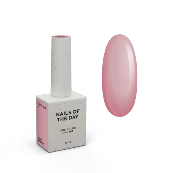 NAILSOFTHEDAY - Cover base No, 46 light pigment - lightly pigmented translucent dusty pink, 10 ml - כאבר בייס פיגמנט עדין - ורוד מלוכלך שקוף - מס, 46