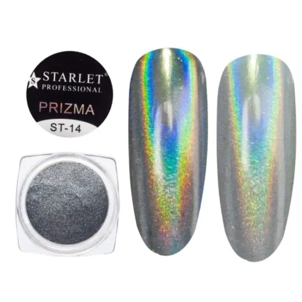 MIRROR POWDER FOR RUBBING IN STARLET PROFESSIONAL NO. 14, "PRISM" - אבקת מראה ST-14