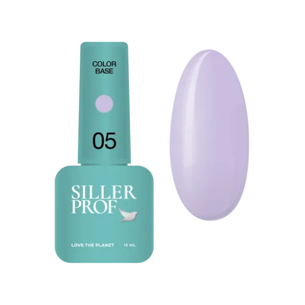 Siller - Color Base 15 ml, № 05, soft lilac - בייס צבעים 15 מל צבע לילך עדין - מס, 05