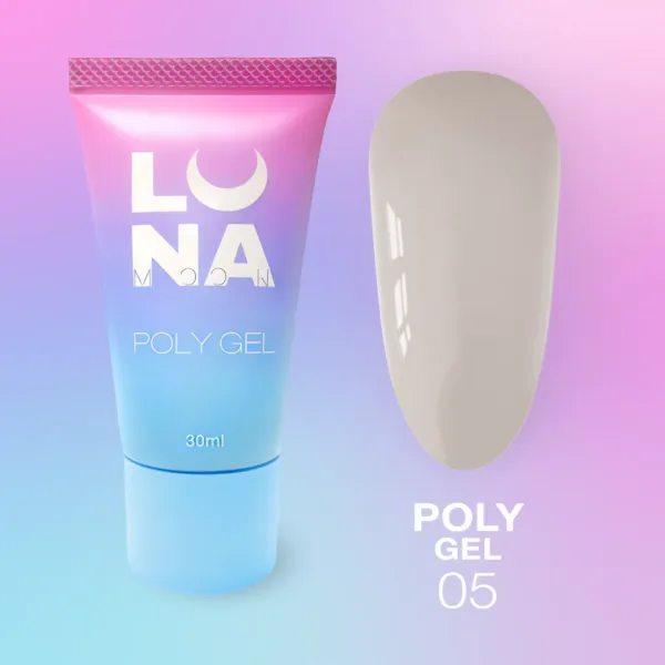 Luna Moon - Polygel for extensions Poly Gel 30 ml, No. 5 - פוליג'ל 30 מל - מס, 05