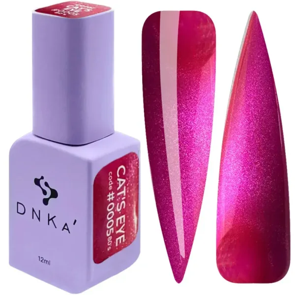 DNKa' - Color Gel Polish Cat's Eye #0005 80's Hema/TPO free - לק ג'ל עין החתול שנות ה 80, 12 מל - מס 0005
