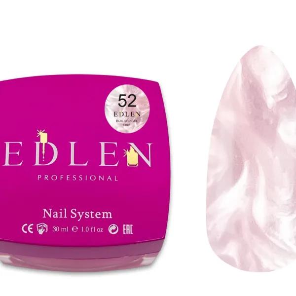 Edlen - Builder Gel Pearl, No. 52, 30 ml - בילדר ג'ל פנינה 30 מל - מס, 52