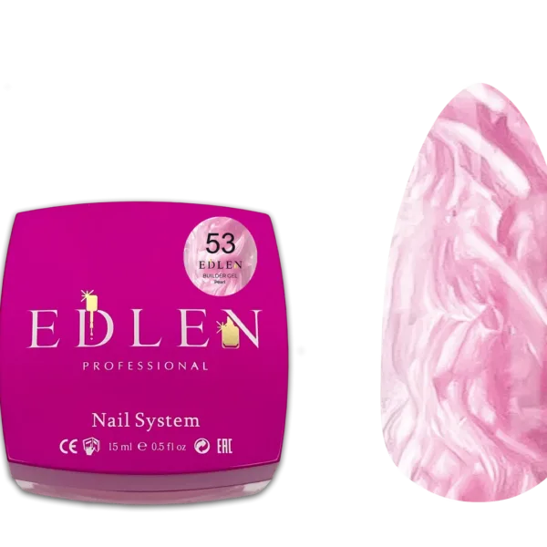 Edlen - Builder Gel Pearl, No. 53, 15 ml - בילדר ג'ל פנינה 15 מל - מס, 53