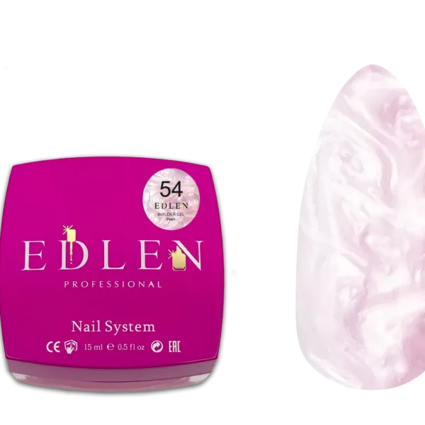 Edlen - Builder Gel Pearl, No. 54, 15 ml - בילדר ג'ל פנינה 15 מל - מס, 54