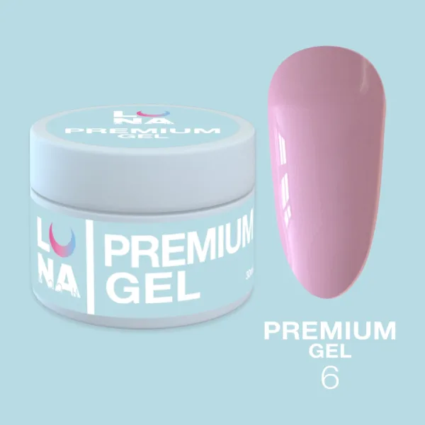 LUNA MOON - Gel Premium 50 ml No.6 - ג'ל בנייה פרימיום 50 מל מס. 06