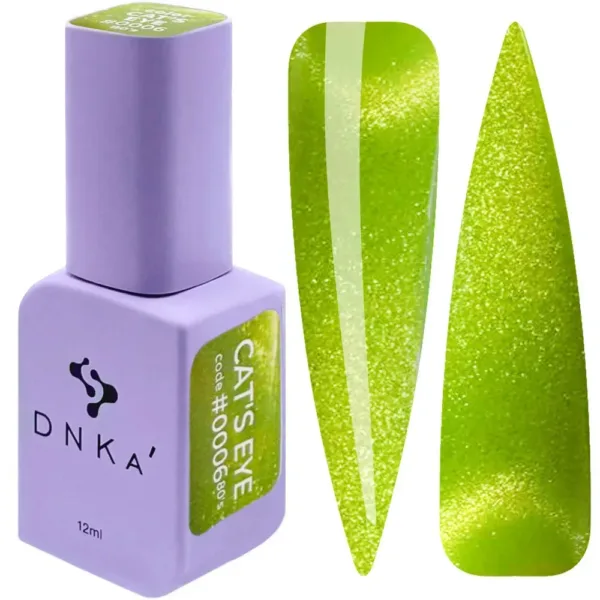 DNKa' - Color Gel Polish Cat's Eye #0006 80's Hema/TPO free - לק ג'ל עין החתול שנות ה 80, 12 מל - מס 0006