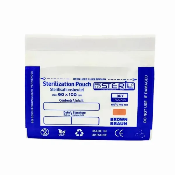 ProSteril - Kraft bags CLEAR for sterilization  60x100mm (100 pcs./pack) - שקיות קראפט שקופות 100 יחידות 60/100