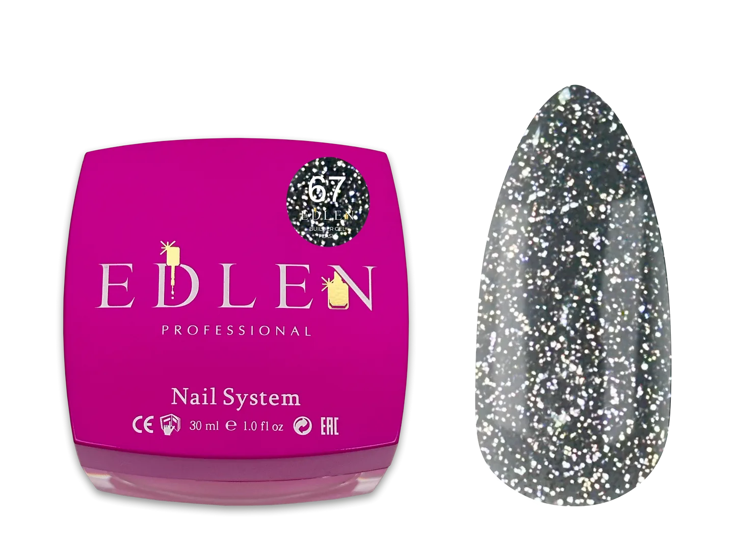 Edlen Гель для нарощування Builder Gel Flash 30 ml. №67