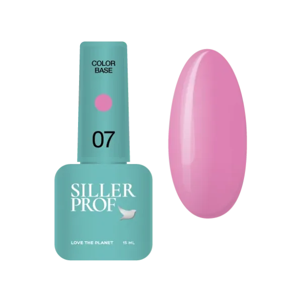 Siller - Color Base 15 ml, № 07, soft Pink - בייס צבעים 15 מל צבע ורוד עדין - מס, 07