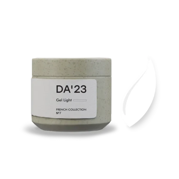 DA'23 - Gel Light French collection 15 ml milky, No. 7, - ג'ל לייט פרנץ' 15 מל חלבי - מס, 07