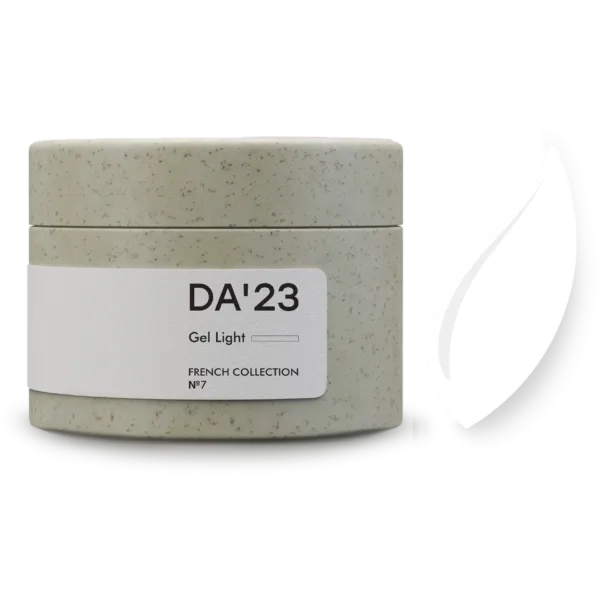 DA'23 - Gel Light French collection 30 ml milky, No. 7, - ג'ל לייט פרנץ' 30 מל חלבי - מס, 07