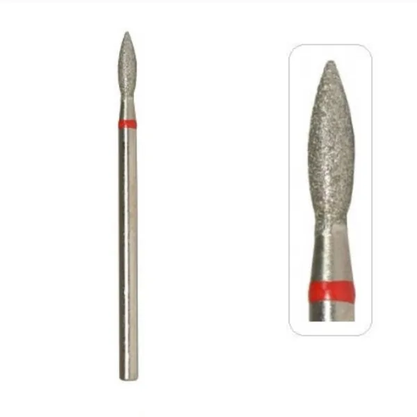 Nozzle diamond Flame 2.3x8 mm red Mill 243.514.023- ראש יהלום להבה 23-8 מ'מ אדום