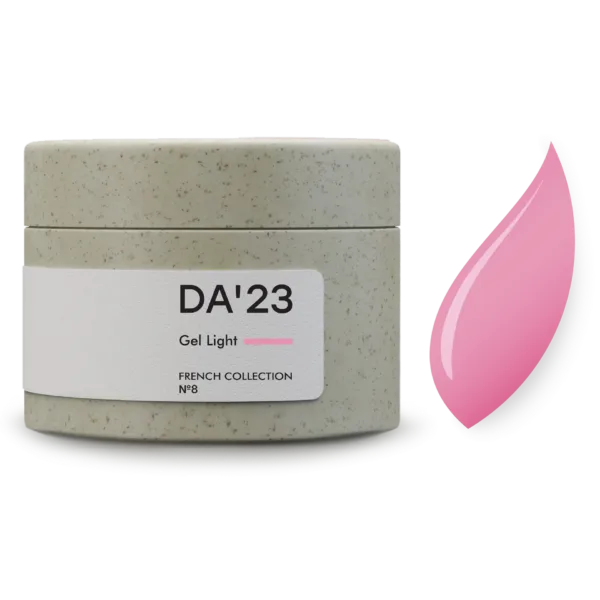 DA'23 - Gel Light French collection 30 ml pink, No. 8, - ג'ל לייט פרנץ' 30 מל ורוד - מס, 08
