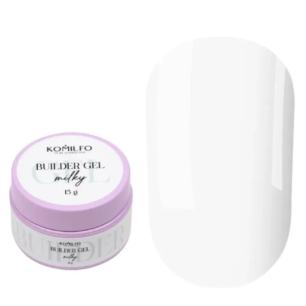 Komilfo - Builder Gel Milky, 15 g - בילדר ג'ל 15 מל - צבע חלבי