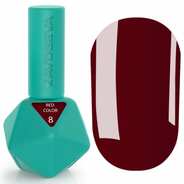 V.Avdeeva - Gel Polish 12 ml Red Color CLASSIC RED № 8 – לק ג'ל אדום קלאסי 12 מל מס, 08
