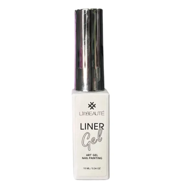 Lilly Beaute - Nail gel liner  Liner gel 10 ml white - ג'ל ליינר מכחול דק לפרנץ' לפרנץ' ליינר ג'ל 10 מ"ל לבן