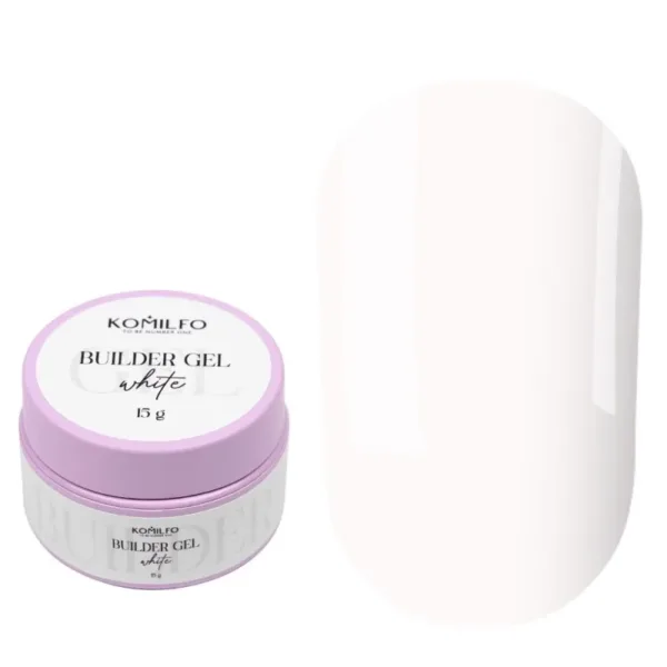 Komilfo - Builder Gel White, 15 g - בילדר ג'ל 15 מל - צבע לבן