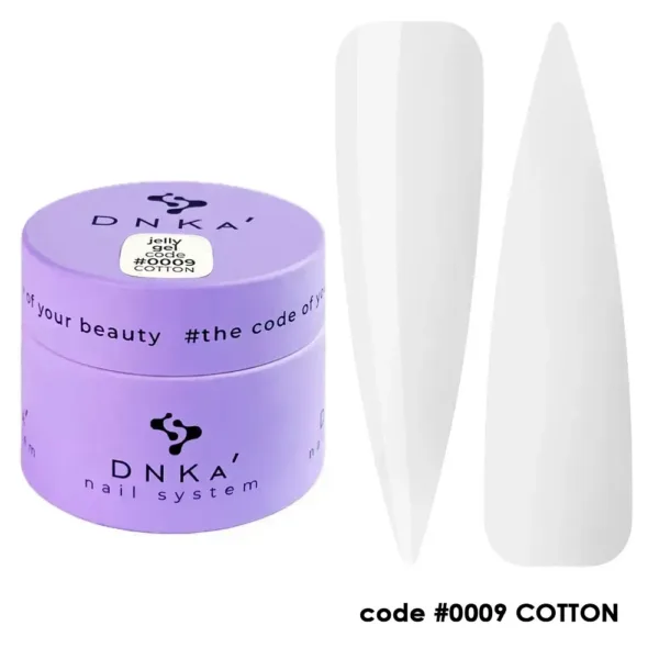 DNKa - Gelly Gel #0009 Cotton 15 ml - ג'ל בנייה ג'לי ג'ל 15 מל - כותנה 0009