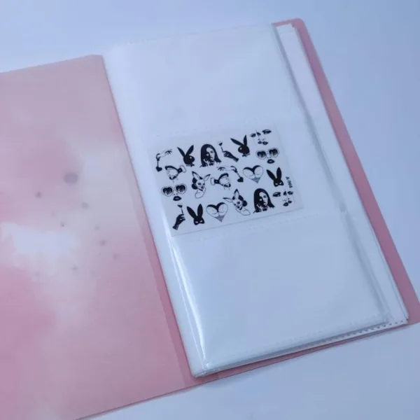 Sticker album peach unicorn (120 PCS) - אלבום למדבקות צבע אפרסק יוניקורן