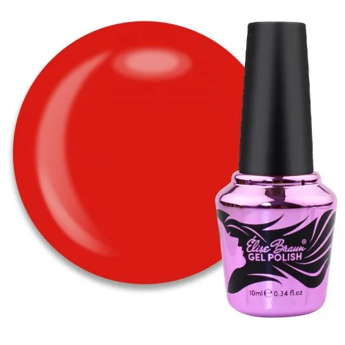 Elise Braun - gel polish ULTRA RED BUTTERFLY 10ML - אדום אולטרה באטרפליי לק ג'ל 10 מל