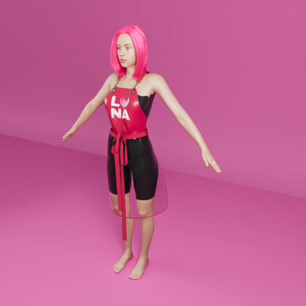 LUNA MOON - Branded apron - סינר עבודה ממותג