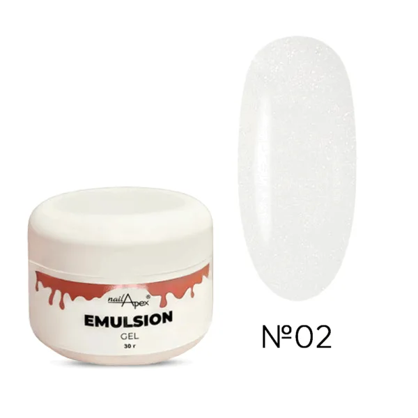 nailApex - LIQUID MODELING GEL EMULSION 30 GR - 02 - ג'ל בנייה אמולסיה 30 גרם שימר