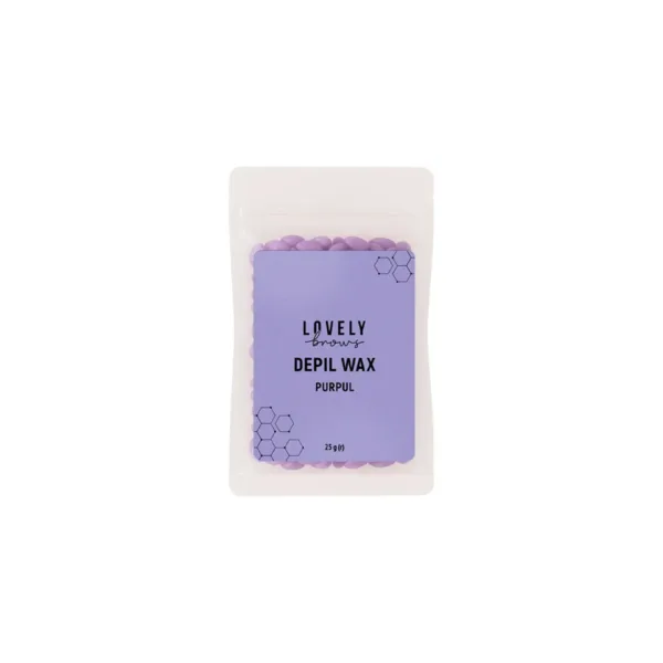 Lovely Brows - purple depilatory wax 25 g - שעוות להסרת שיער סגולה 25 גרם
