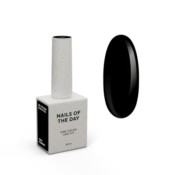 NAILSOFTHEDAY - Gel polish Black - special black, 10 ml - לק ג'ל 10 מל צבע - שחור