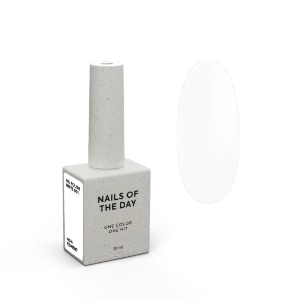 NAILSOFTHEDAY - Gel polish White - special White, 10 ml - לק ג'ל 10 מל צבע - לבן