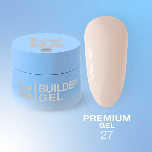 LUNA MOON - Gel Premium 30 ml No. 27 - ג'ל בנייה פרימיום 30 מל מס. 27