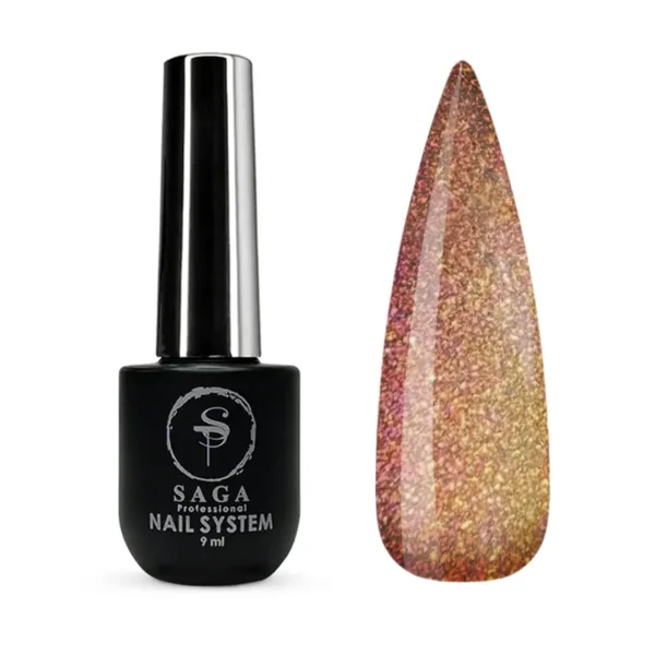 SAGA - Cat Chameleon No. 10 gel-varnish (pink, 9 ml, reflective, cat's eye) 9 ml - חתול זיקית 10