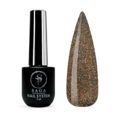 SAGA - GEL POLISH GLOW CAT NO. 10 bronze. 9 ML - חתול זוהר 9 מל צבע ברונזה. מס - 10