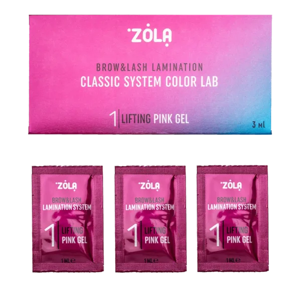 ZOLA - Color Lab Sachet Set 01 Lifting Pink Gel (3 x 1 ml) - סט שקיות צבע מעבדה 01 ג'ל ורוד הרמה (3 x 1 מ"ל)