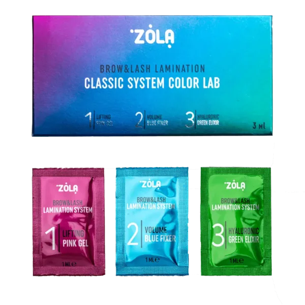 ZOLA - Color Lab Lamination MINI Kit in Sachets (3 x 1 ml) - ערכת למינציה של מעבדת צבע בשקיות (3 על 1 מ"ל)