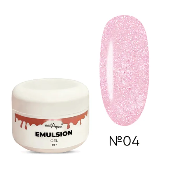 nailApex - LIQUID MODELING GEL EMULSION 30 GR - 04 - ג'ל בנייה אמולסיה 30 גרם שימר