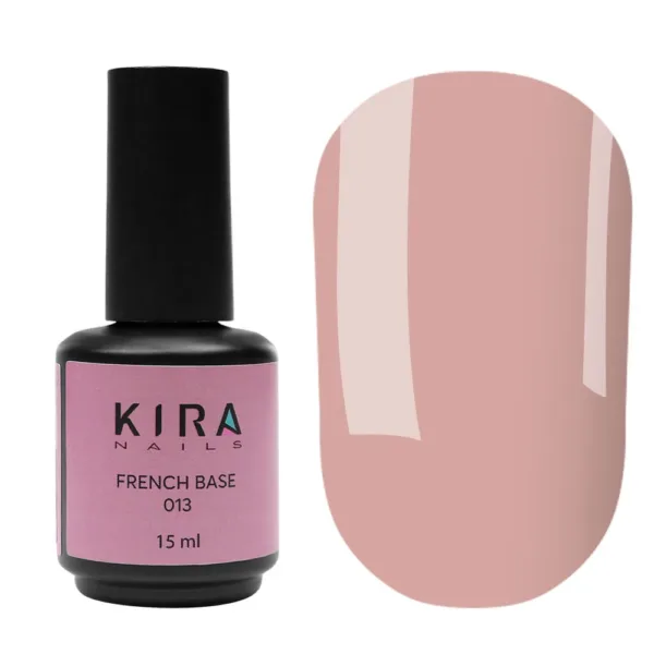 Kira Nails -  French Base основа 013 (бежевий), 15мл - моделюючий гель