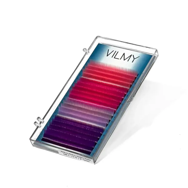 VILMY -  Lashes 4color mix pink-violent, CC 0.07 (8-12)