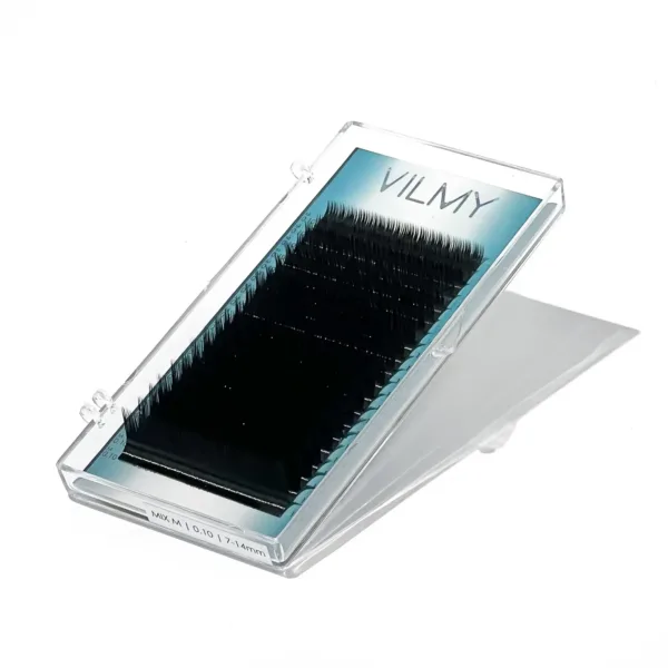 VILMY -  Black eyelashes 20 lines VIYA mix, L 0.07 (7-14)