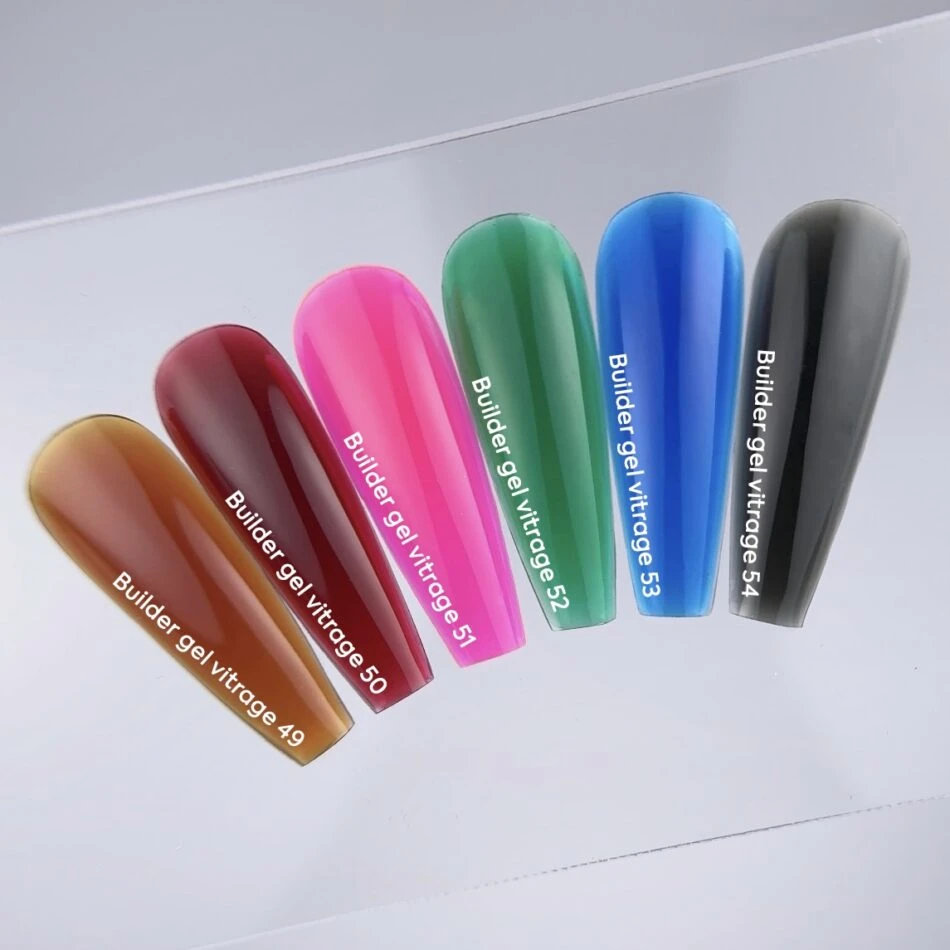 NAILSOFTHEDAY Моделюючий гель №50, вітраж - гель червоного кольору для вітражу, 15 мл - Зображення 2