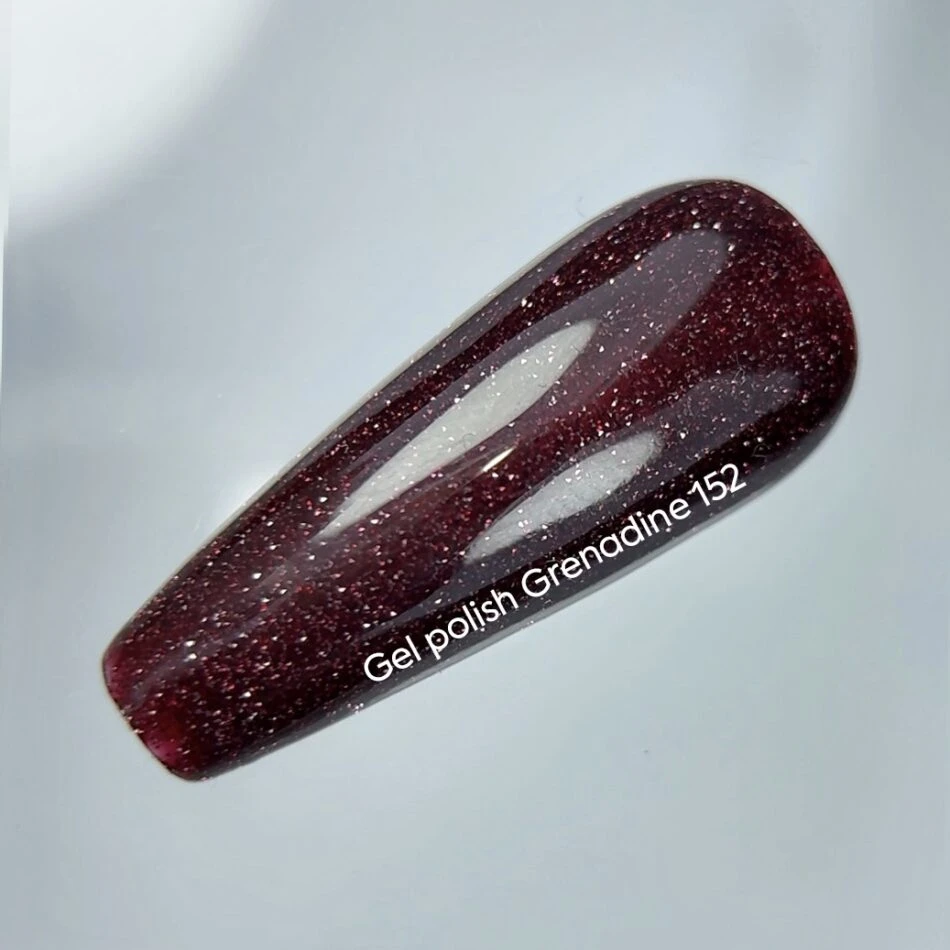 NAILSOFTHENIGHT - гель-лак Grenadine - бордовий (гранат) рефлективний, 10 мл, № 152 - Зображення 2