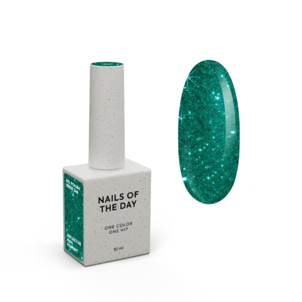 NAILSOFTHENIGHT - гель-лак Verde - зелений світловідбиваючий, 10 мл, № 348
