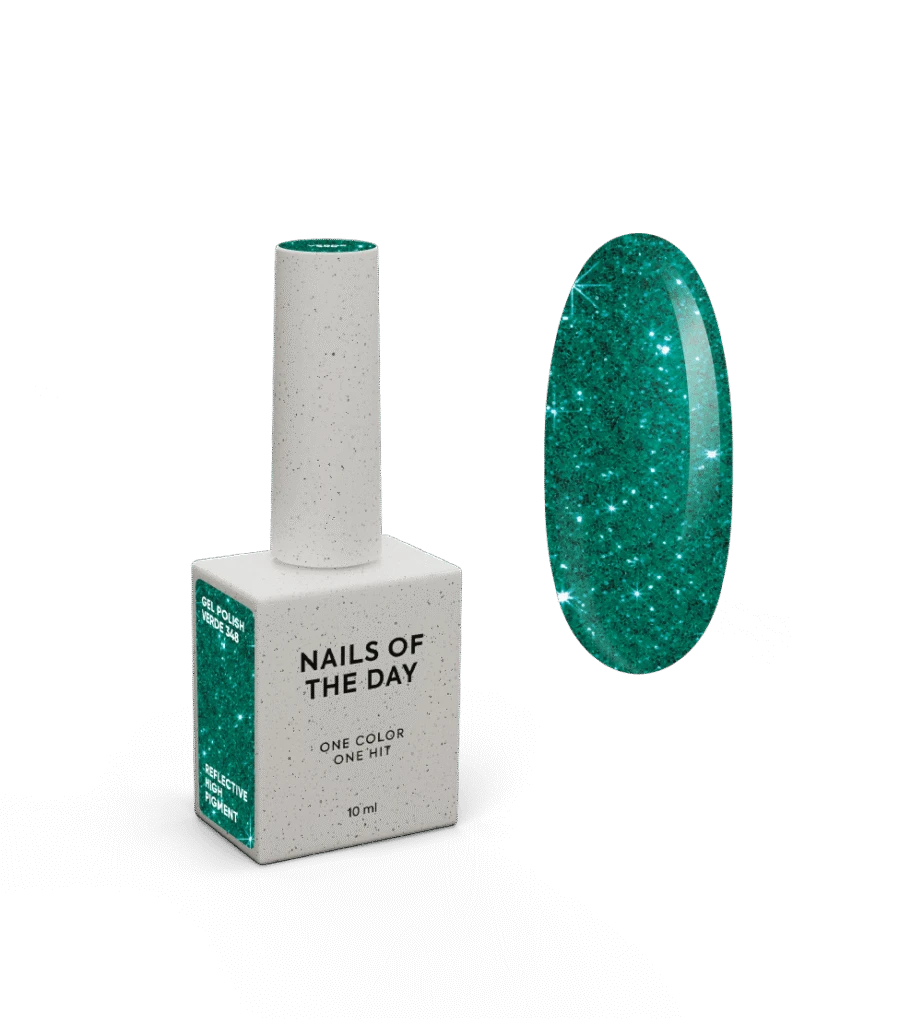 NAILSOFTHENIGHT - гель-лак Verde - зелений світловідбиваючий, 10 мл, № 348