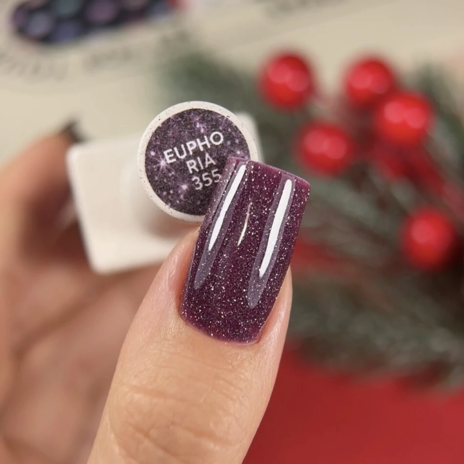 NAILSOFTHENIGHT - гель-лак Euphoria — фіолетовий світловідбиваючий, 10 мл, № 355 - Зображення 2