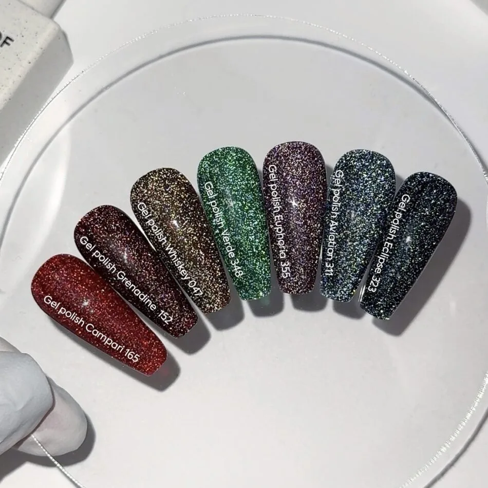 NAILSOFTHENIGHT - гель-лак Verde - зелений світловідбиваючий, 10 мл, № 348 - Зображення 3